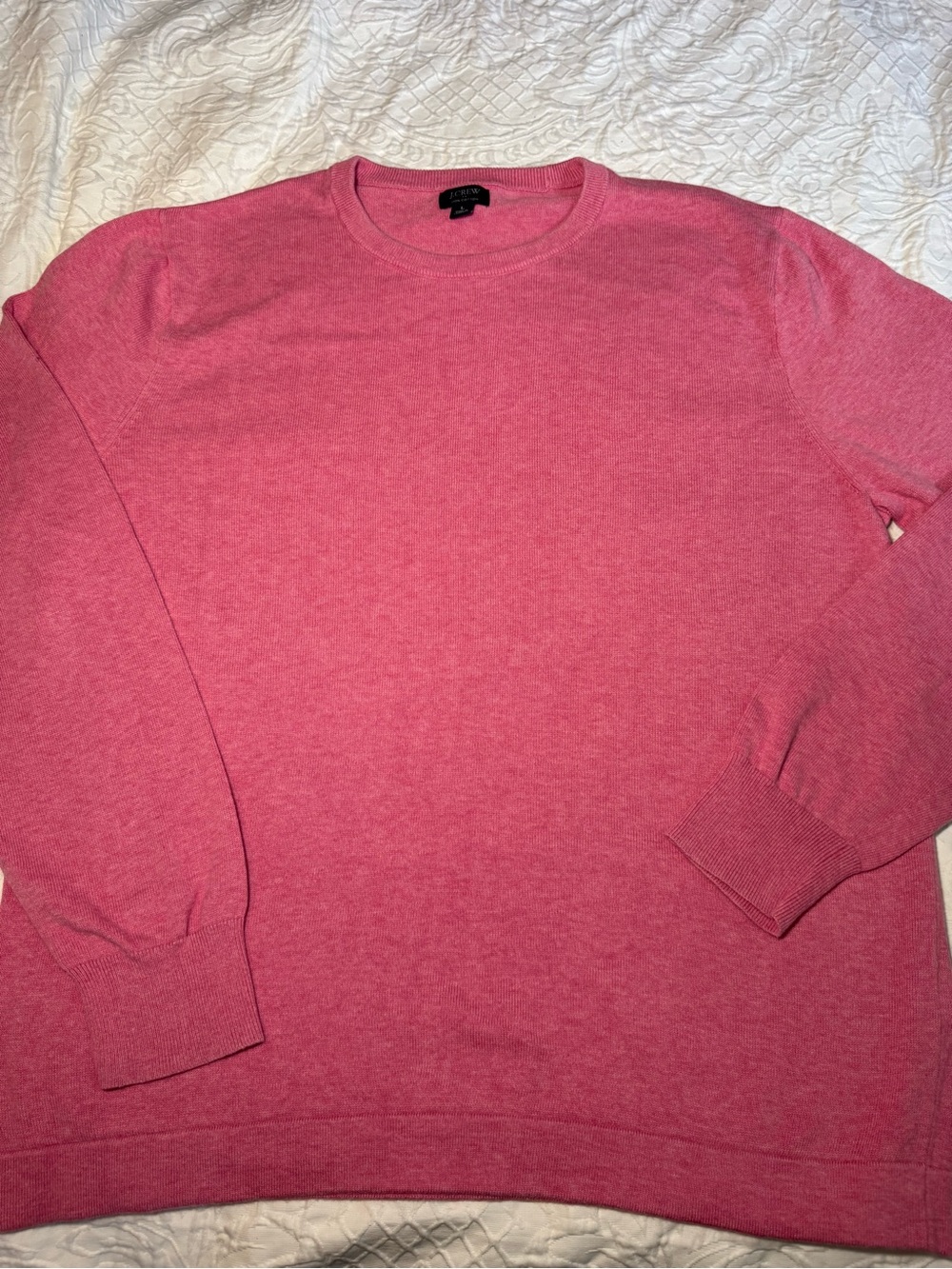 J.Crew Women’s Large 100% Cotton Crewneck Sweater Pink Heather Pullover